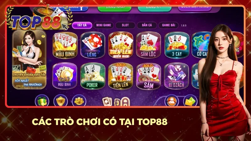 Trang chủ 11 Các trò chơi cá cược hấp dẫn của Top88